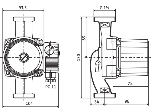 Насос циркуляционный Wilo Star-RS-25/4-130  (1х220В; 48Вт), L130 Насос циркуляционный Wilo Star-RS-25/4-130  (1х220В; 48Вт), L130
