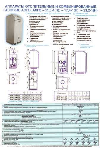 Котел газовый напольный АОГВ - 23.2 (Н) Eurosit Котел газовый напольный АОГВ - 23.2 (Н) Eurosit