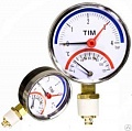 Термоманометр радиальный TIM 0-10 bar 120C D80 mm Термоманометр радиальный TIM 0-10 bar 120C D80 mm