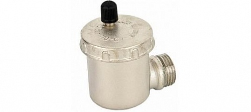 Воздухоотводчик угловой резьб. 1/2", PN10, Bugatti ILLINOIS, латунь Воздухоотводчик угловой резьб. 1/2", PN10, Bugatti ILLINOIS, латунь