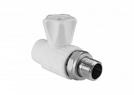 Кран PP-R шаровой Дн20 х1/2" для радиатора прямой (60/10) Valfex