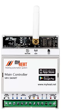 Контроллер на DIN рейку MY HEAT Smart 2, беспроводной, программируемый, 12 В